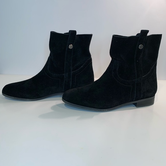 Frye Sarah Shorty Black Suede Ankle Boot - Picture 3 of 8